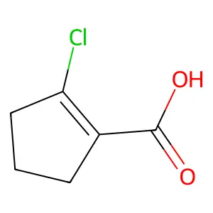 2-Chlorocyclopent-1-ene-1-carboxylic acid structure