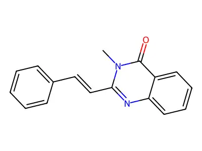 3-methyl-2-[(E)-2-phenylethenyl]quinazolin-4-one structure