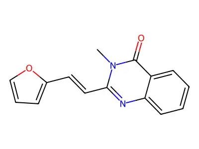 2-[(E)-2-(furan-2-yl)ethenyl]-3-methylquinazolin-4-one structure
