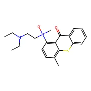 1-((2-(Diethylamino)ethyl)methylamino)-4-methylthioxanthen-9-one N-oxide structure