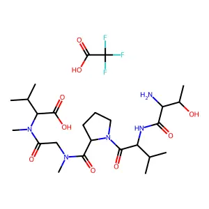 H-DL-xiThr-DL-Val-DL-Pro-Sar-DL-N(Me)Val-OH.TFA structure