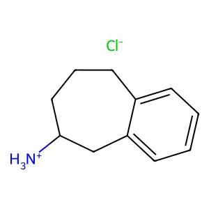 5H-Benzocyclohepten-6-amine, 6,7,8,9-tetrahydro-, hydrochloride, (+-)- structure