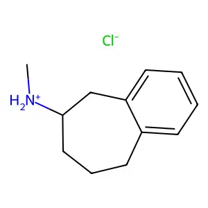 5H-Benzocyclohepten-6-amine, 6,7,8,9-tetrahydro-N-methyl-, hydrochloride, (+-)- structure