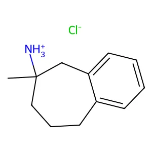 5H-Benzocyclohepten-6-amine, 6,7,8,9-tetrahydro-6-methyl-, hydrochloride, (+-)- structure
