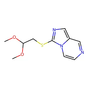 3-[(2,2-Dimethoxyethyl)sulfanyl]imidazo[1,5-a]pyrazine structure
