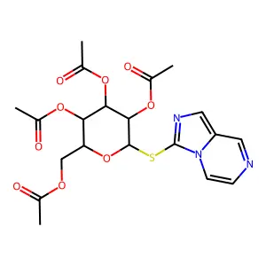 (3,4,5-Triacetyloxy-6-imidazo[1,5-a]pyrazin-3-ylsulfanyloxan-2-yl)methyl acetate structure