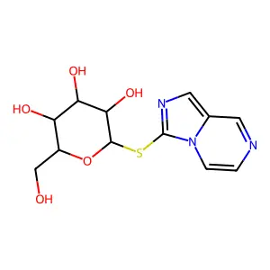 2-(Hydroxymethyl)-6-imidazo[1,5-a]pyrazin-3-ylsulfanyloxane-3,4,5-triol structure