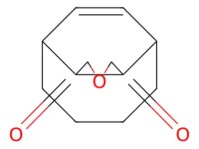 Bicyclo(4.2.2)dec-7-ene-9,10-dicarboxylic anhydride structure