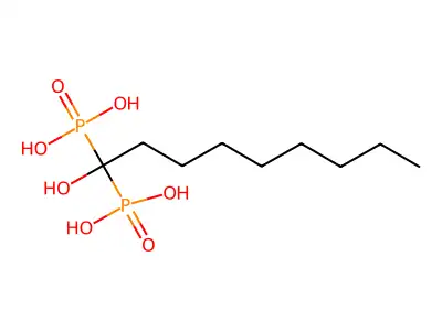(1-Hydroxynonane-1,1-diyl)bis(phosphonic acid) structure