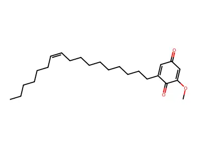 2-Heptadec-10-enyl-6-methoxycyclohexa-2,5-diene-1,4-dione structure