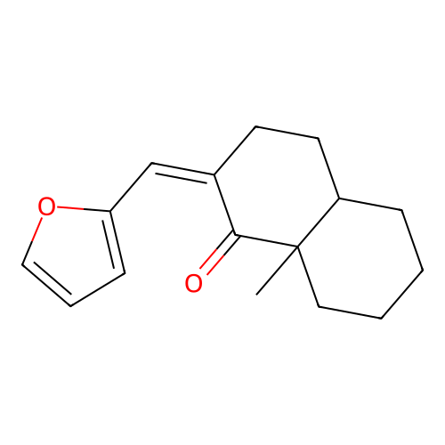 2-(furan-2-ylmethylidene)-8a-methyloctahydronaphthalen-1(2h)-one structure