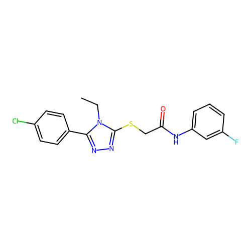 C18H16ClFN4OS structure