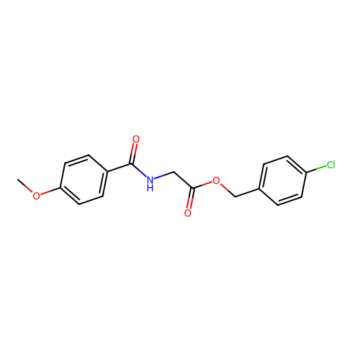 4-Chlorobenzyl[(4-methoxybenzoyl)amino]acetate structure
