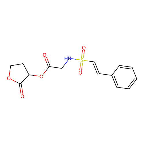 2-Oxooxolan-3-yl 2-(2-phenylethenesulfonamido)acetate structure