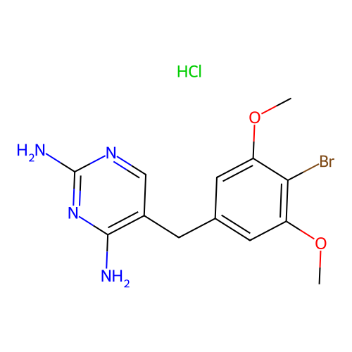 5-((4-Bromo-3,5-dimethoxyphenyl)methyl)pyrimidine-2,4-diamine hydrochloride structure