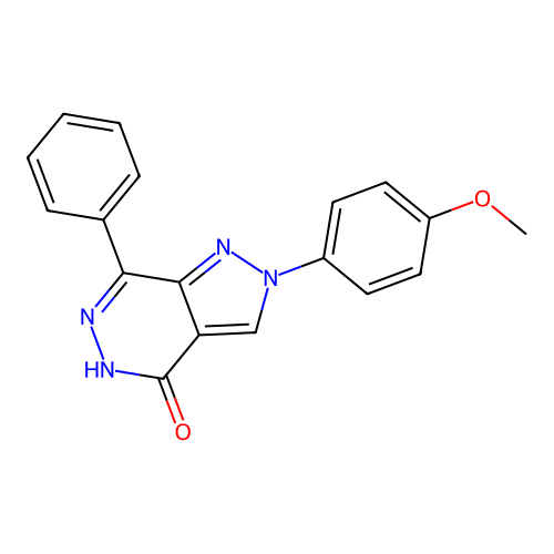 2,5-Dihydro-2-(4-methoxyphenyl)-7-phenyl-4H-pyrazolo(3,4-d)pyridazin-4-one structure