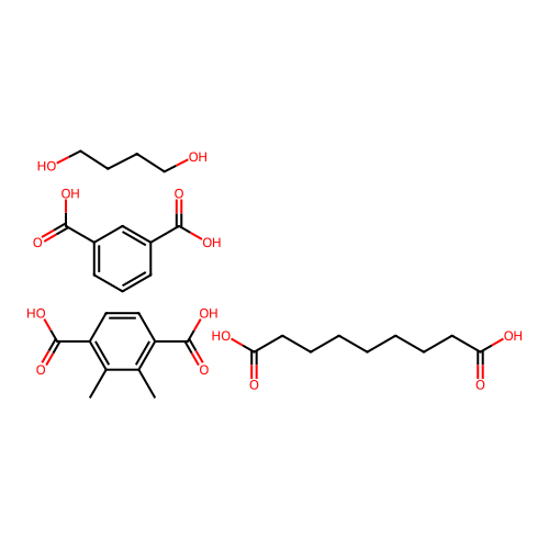 (C10-H10-O4.C9-H16-O4.C8-H6-O4.C4-H10-O2)x- structure