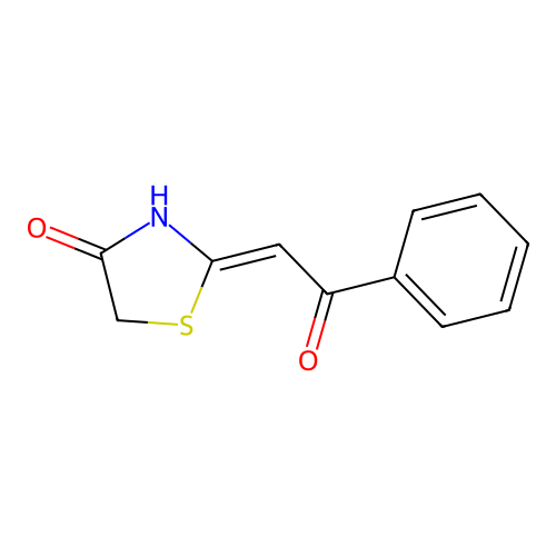 (z)-2-(2-Oxo-2-phenylethylidene)thiazolidin-4-one structure