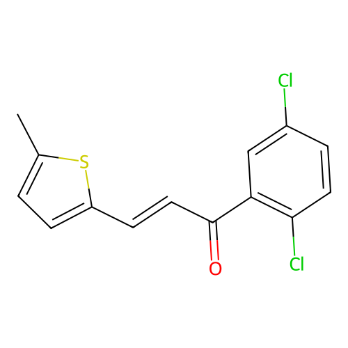 (2E)-1-(2,5-Dichlorophenyl)-3-(5-methylthiophen-2-yl)prop-2-en-1-one structure