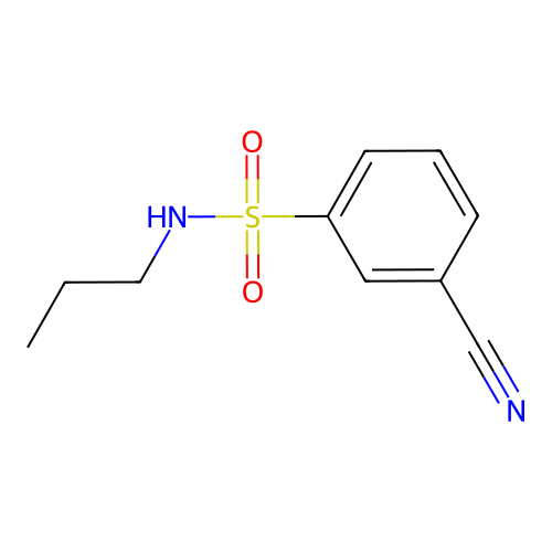 3-cyano-N-propylbenzenesulfonamide structure