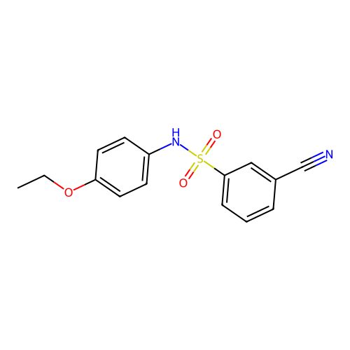 3-cyano-N-(4-ethoxyphenyl)benzenesulfonamide structure