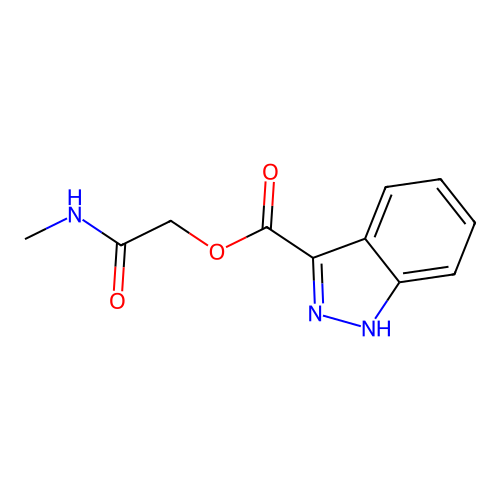 [2-(methylamino)-2-oxoethyl] 1H-indazole-3-carboxylate structure
