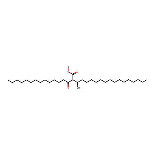 Octadecanoic acid, 3-hydroxy-2-(1-oxotetradecyl)-, methyl ester structure