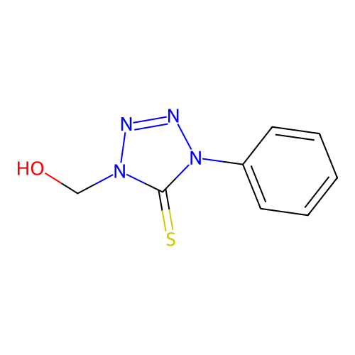 2-Tetrazoline-5-thione, 1-(hydroxymethyl)-4-phenyl- structure