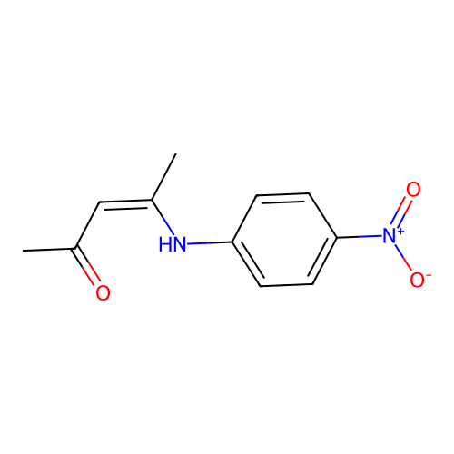 (Z)-4-(4-Nitro-phenylamino)-pent-3-en-2-one structure