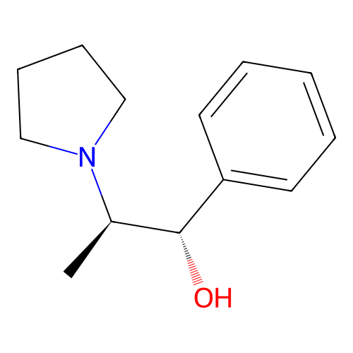 1-Phenyl-2-(pyrrolidin-1-yl)propan-1-ol, (1S,2R)- structure