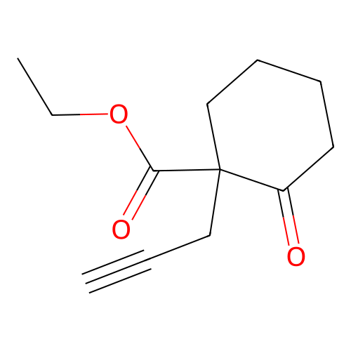 Ethyl 2-oxo-1-(2-propynyl)cyclohexanecarboxylate structure