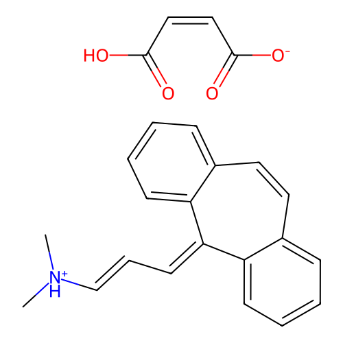 Allylamine, 3-(5H-dibenzo(a,d)cyclohepten-5-ylidene)-N,N-dimethyl-, maleate structure