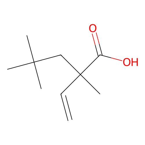 2-(2,2-Dimethylpropyl)-2-methylbut-3-enoic acid structure