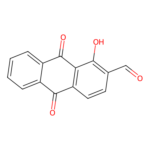 2-Formyl-1-hydroxyanthraquinone structure