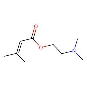 3-Methylbut-2-enoic acid, 2-dimethylaminoethyl ester structure