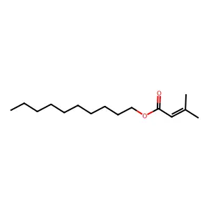 2-Butenoic acid, 3-methyl-, decyl ester structure