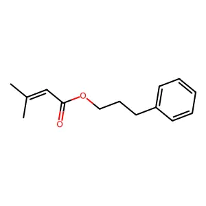 2-Butenoic acid, 3-methyl-, 3-phenylpropyl ester structure