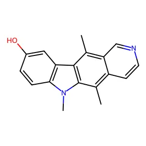 6H-Pyrido(4,3-b)carbazol-9-ol, 5,6,11-trimethyl- structure