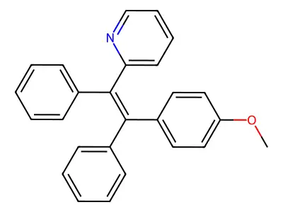 1,2-Diphenyl-1-(4-methoxyphenyl)-2-(2-pyridyl)ethene structure
