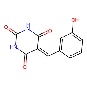 2,4,6(1H,3H,5H)-Pyrimidinetrione, 5-[(3-hydroxyphenyl)methylene]- structure