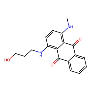 1-((3-Hydroxypropyl)amino)-4-(methylamino)anthraquinone structure