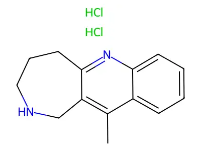 1H-Azepino(4,3-b)quinoline, 2,3,4,5-tetrahydro-11-methyl-, dihydrochloride structure