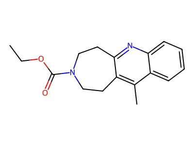 3H-Azepino(4,5-b)quinoline-3-carboxylic acid, 1,2,4,5-tetrahydro-11-methyl-, ethyl ester structure