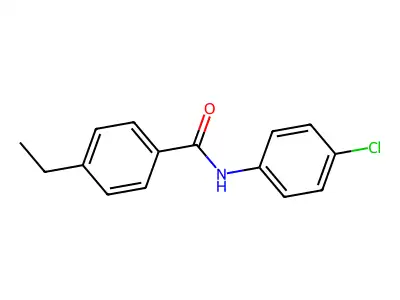 N-(4-chlorophenyl)-4-ethylbenzamide structure