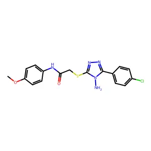 2-((4-Amino-5-(4-CL-PH)-4H-1,2,4-triazol-3-YL)thio)-N-(4-methoxyphenyl)acetamide structure
