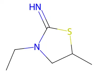 3-Ethyl-5-methyl-1,3-thiazolidin-2-imine structure