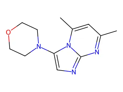 Imidazo[1,2-a]pyrimidine,5,7-dimethyl-3-(4-morpholinyl)- structure