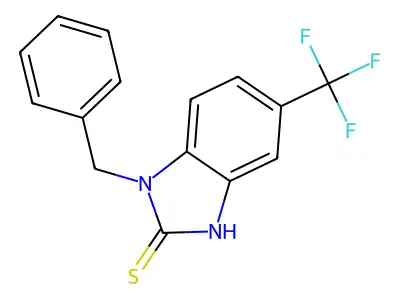 1-Benzyl-5-trifluoromethyl-1H-benzoimidazole-2-thiol structure