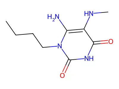 6-Amino-1-butyl-5-methylamino-1H-pyrimidine-2,4-dione structure