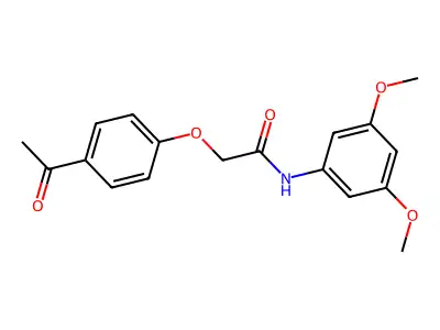 2-(4-acetylphenoxy)-N-(3,5-dimethoxyphenyl)acetamide structure